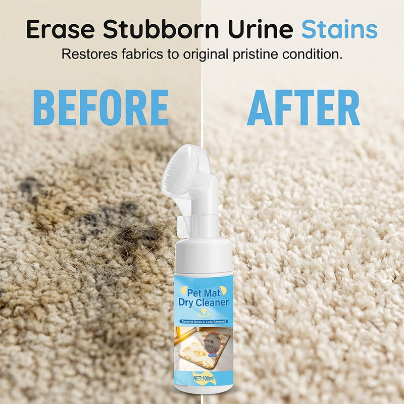 🐾 50% OFF! 🧼 Waterless Pet Mat Foam Cleaner – With brush & quick refresh 🔥