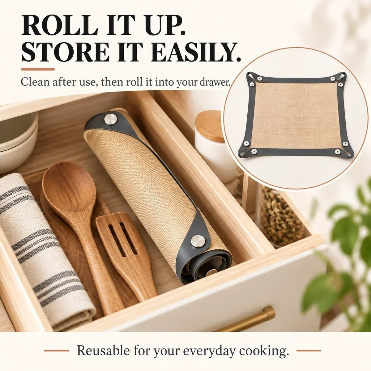 2-in-1 Foldable Silicone Baking Tray
