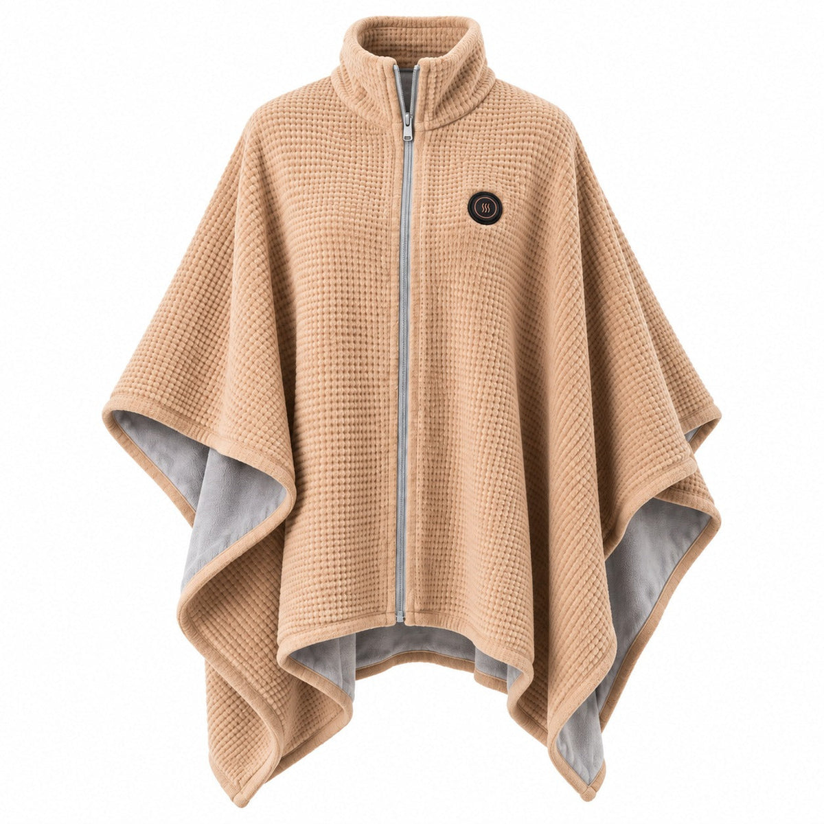 Beige heated shawl full product view