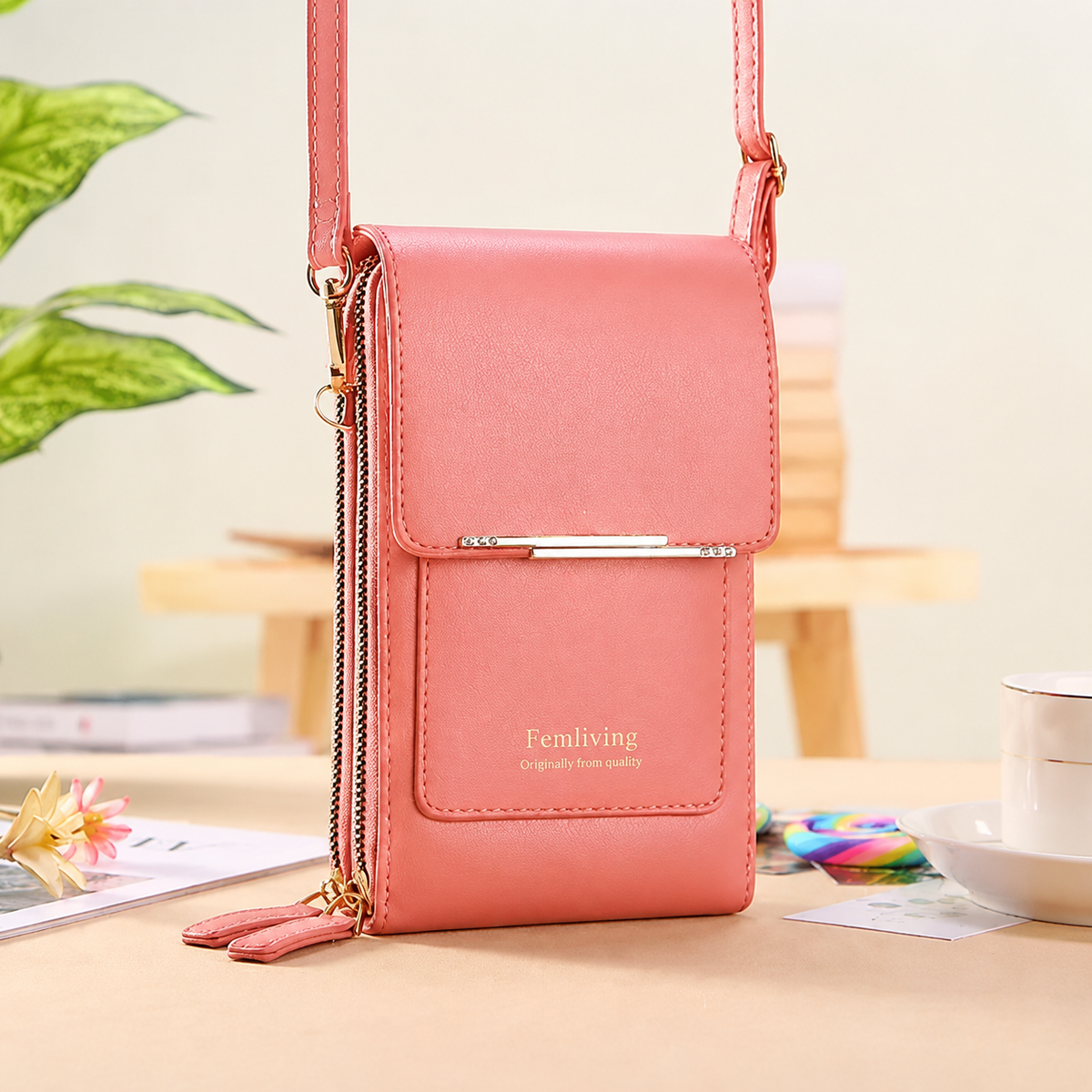 ✨2026 Trendy Minimalist Elegant Women's Touchscreen Crossbody Phone Wallet