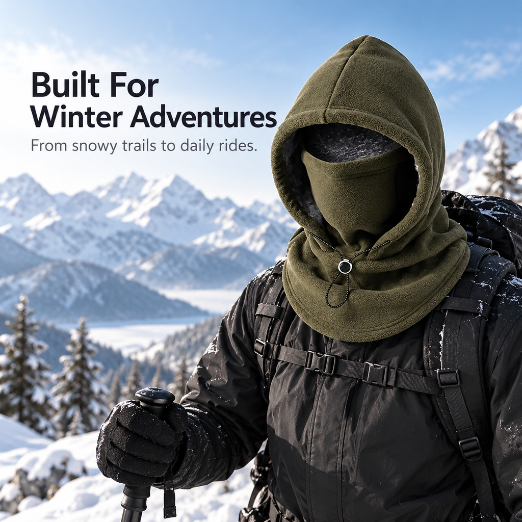 Winter fleece balaclava – product marketing image