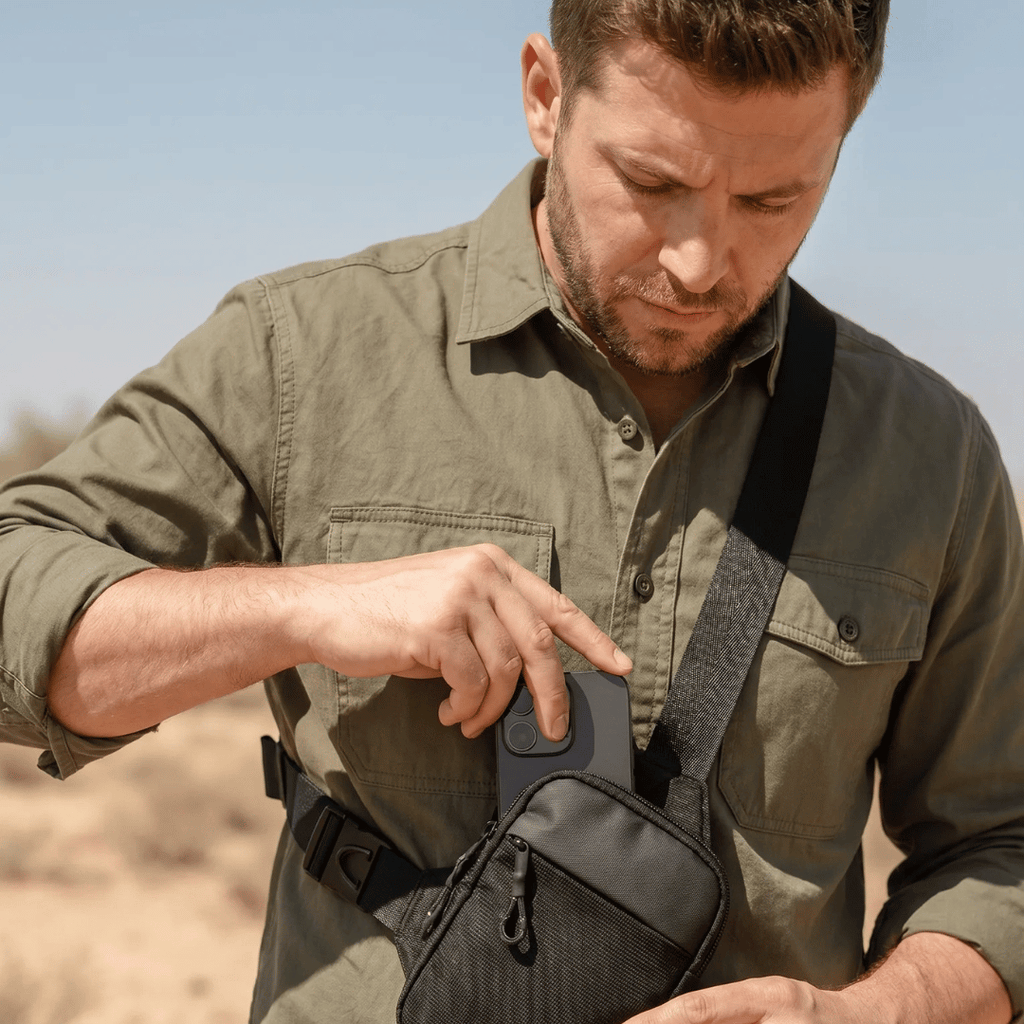 🛡️ Travel Sling Bag – Discreet Secure Sling Pack Keeps Valuables Safe