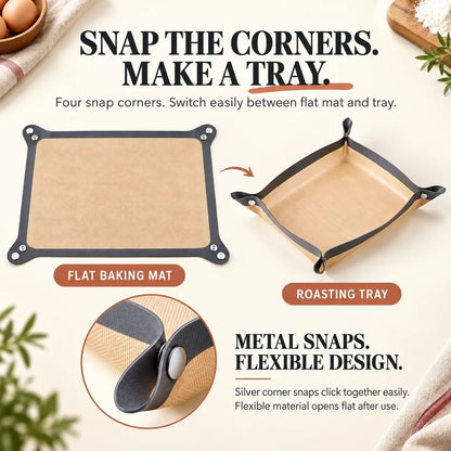 2-in-1 Foldable Silicone Baking Tray