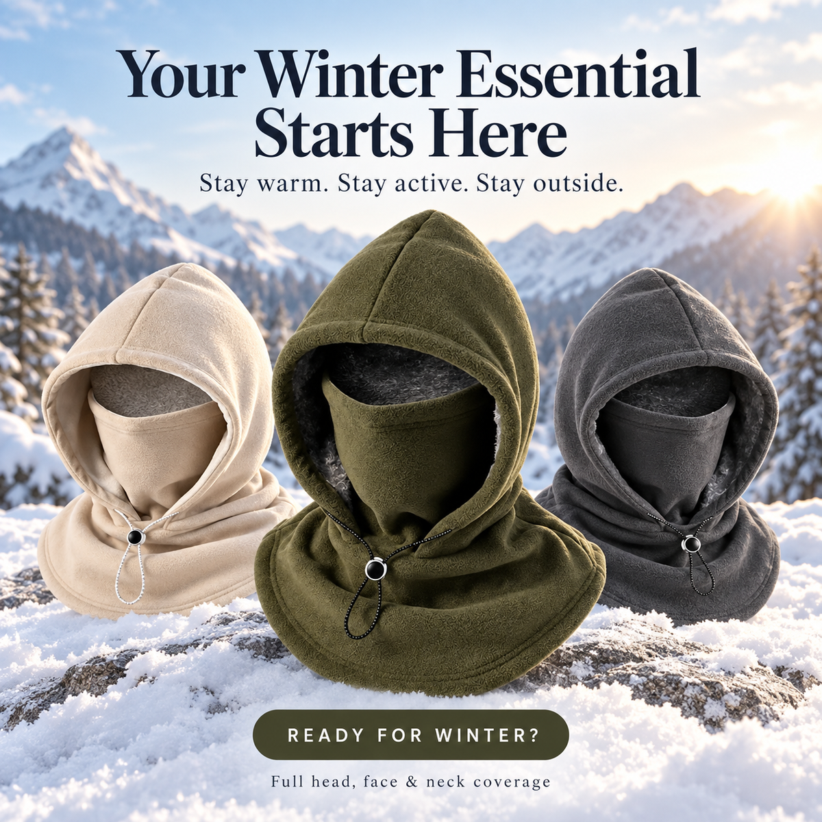 Fleece balaclava warm winter wear