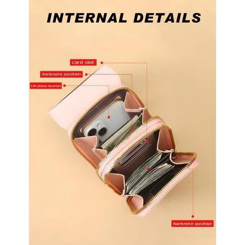✨2026 Trendy Minimalist Elegant Women's Touchscreen Crossbody Phone Wallet