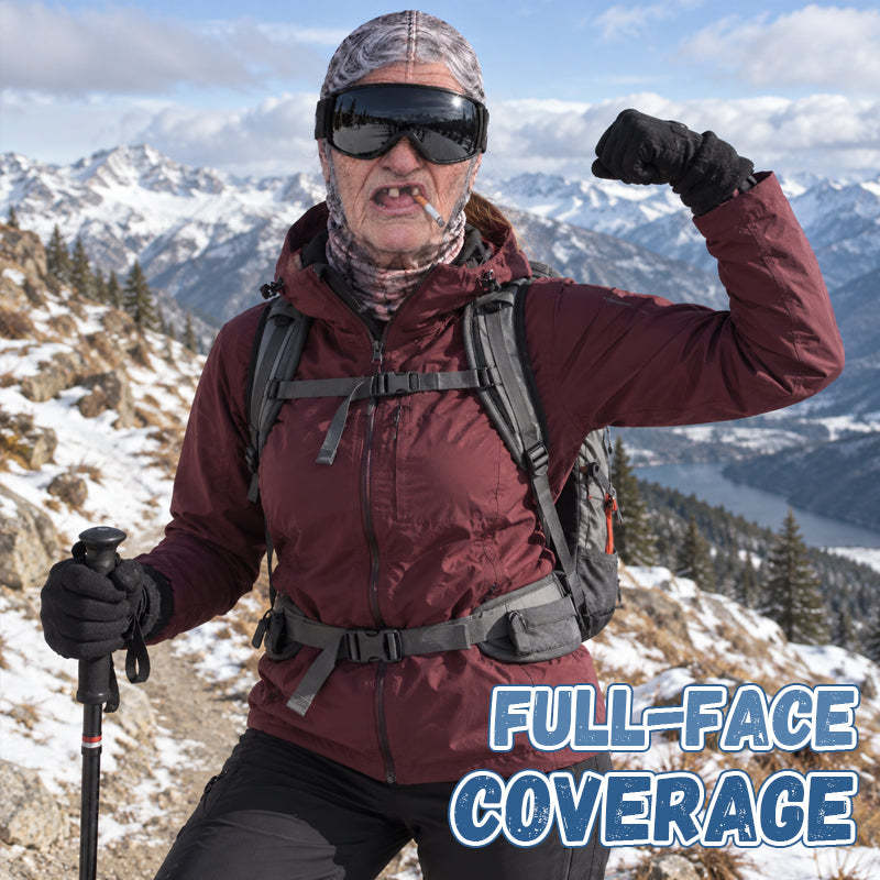 Funny Old Man Face Ski Mask