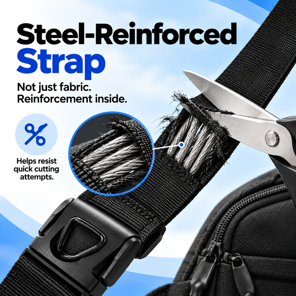 🛡️ Travel Sling Bag – Discreet Secure Sling Pack Keeps Valuables Safe