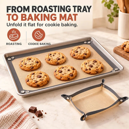 2-in-1 Foldable Silicone Baking Tray