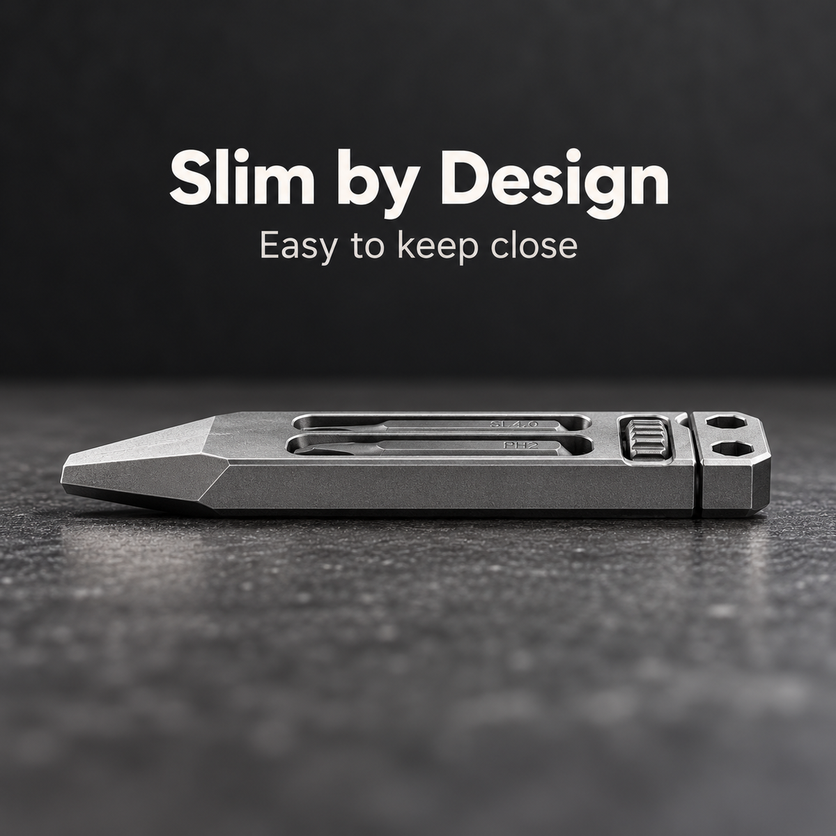 🪛Pocket Titanium Pry Bar Multi-Tool | 4-in-1 Bottle Opener & Wrench | Grade 5 Titanium | Keychain Everyday Carry