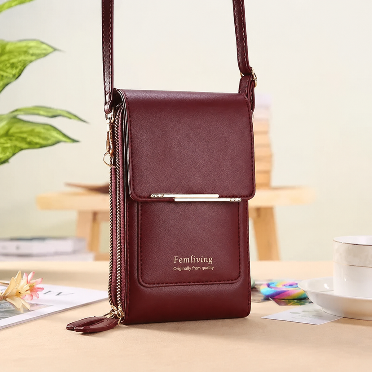 ✨2026 Trendy Minimalist Elegant Women's Touchscreen Crossbody Phone Wallet