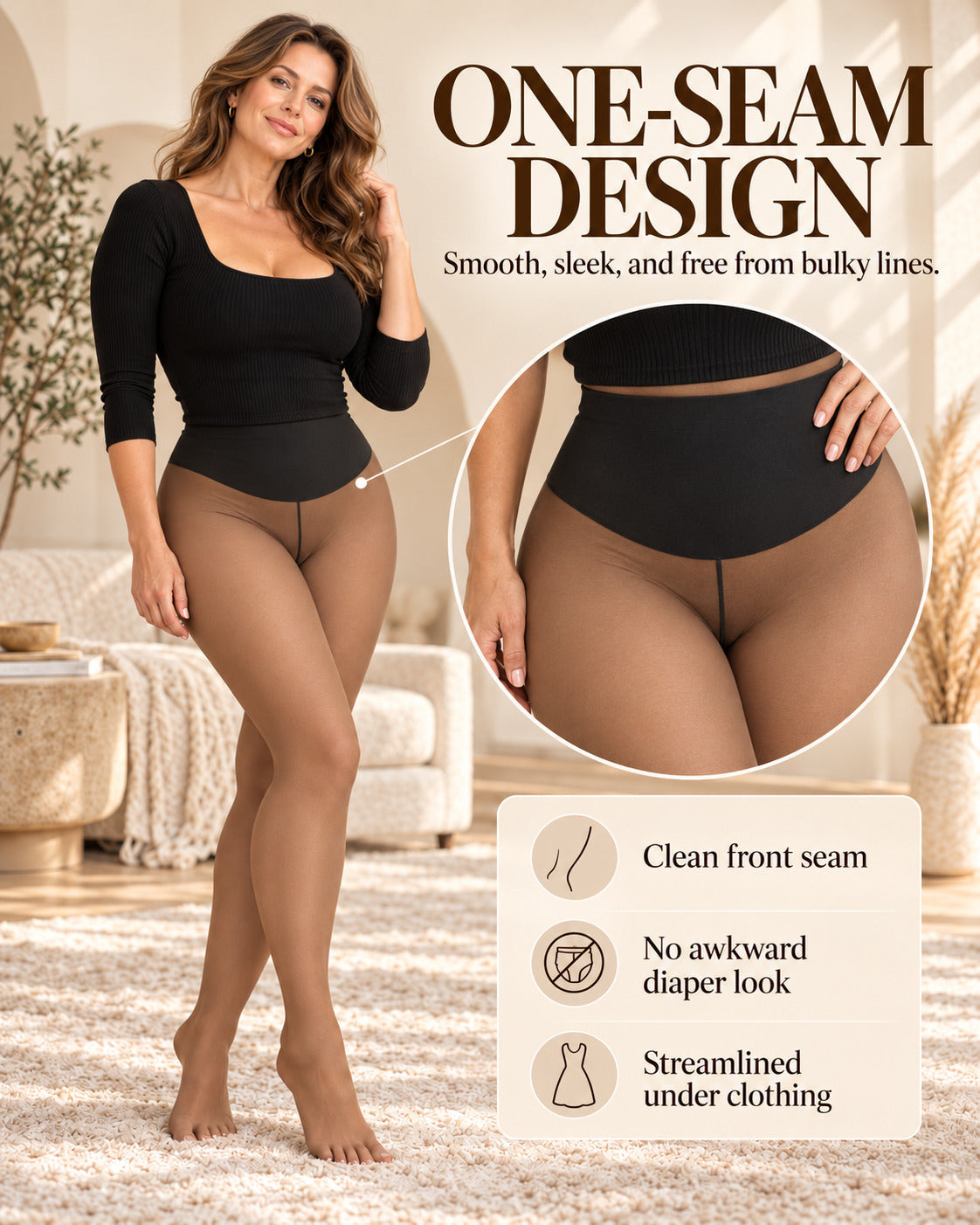 One-Seam Shaping Fleece Leggings-Stay Warm.Look Snatched.