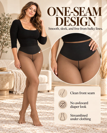 One-Seam Shaping Fleece Leggings-Stay Warm.Look Snatched.