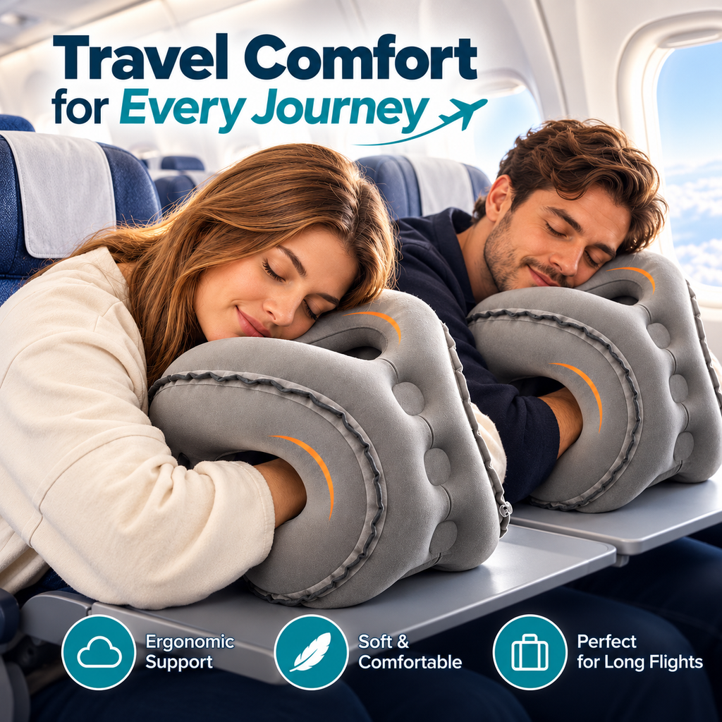 Inflatable airplane sleep pillow – gallery photo 2