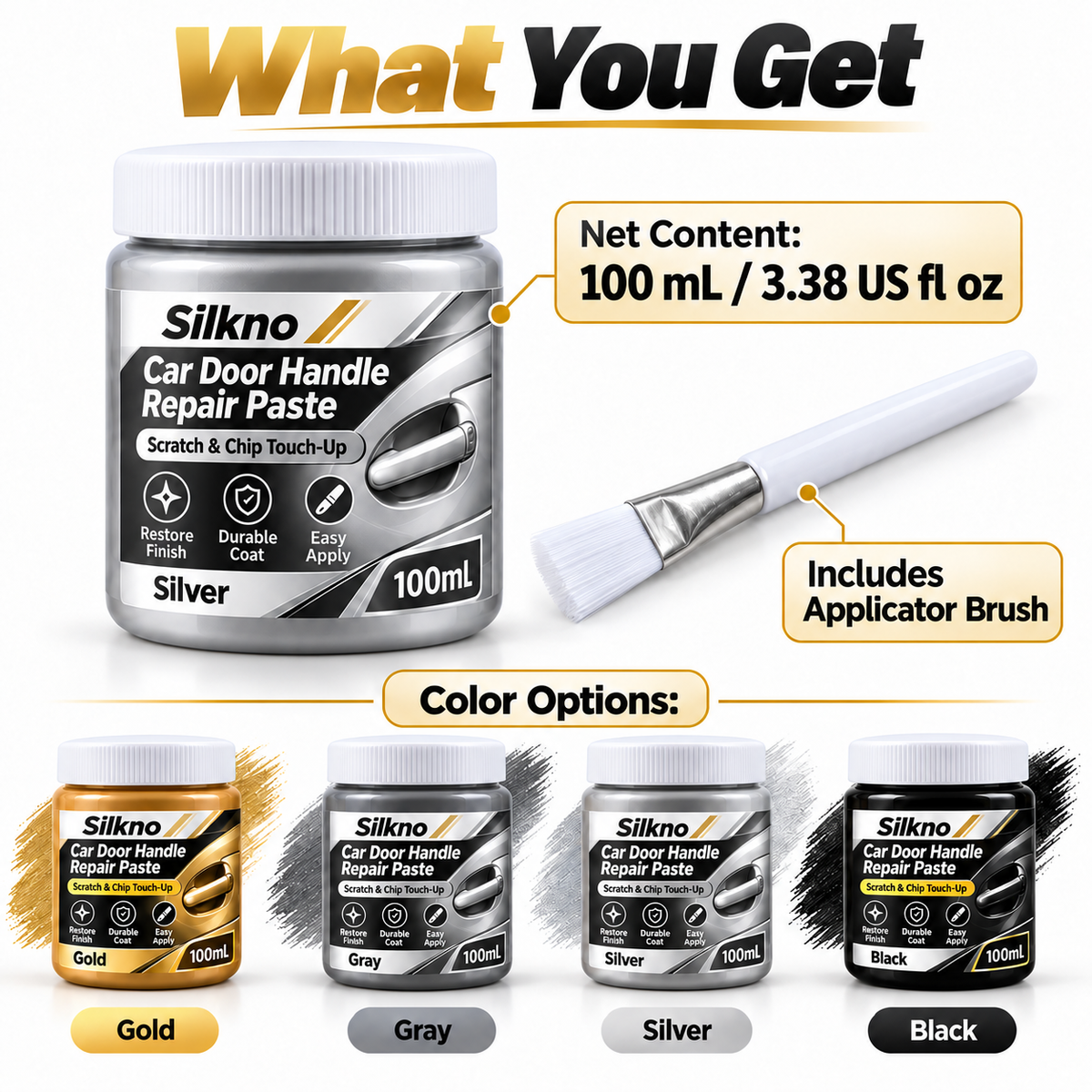 🎨 Automotive Trim Touch-Up Repair Paste With Brush