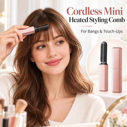 Cordless Mini Heated Styling Comb For Bangs & Touch-Ups