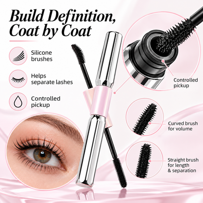 Dual-Ended Waterproof Lengthening & Volumizing Mascara