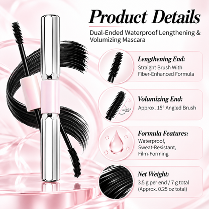 Dual-Ended Waterproof Lengthening & Volumizing Mascara
