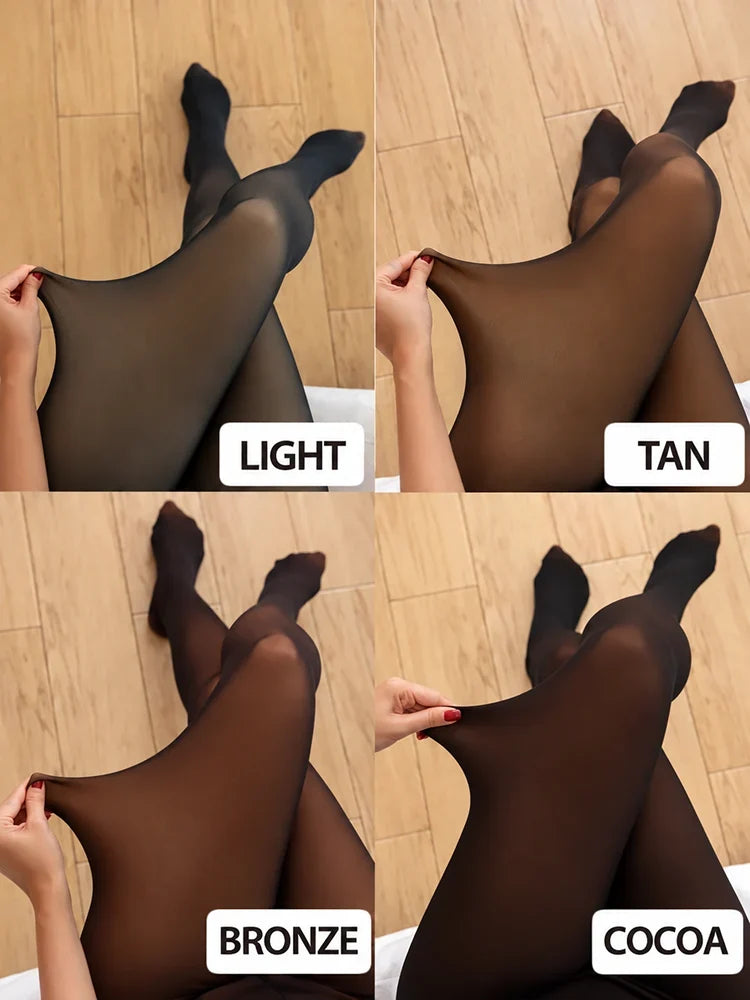Women’s Magic Fleece-Lined Leggings with Compression Band & One-Seam Design