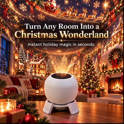 Christmas Projector Night Light - 360° Adjustable HD Holiday Pattern Ceiling Light 🎅 Indoor Xmas Decoration Lamp for Kids Bedroom, Party & Holiday Gift