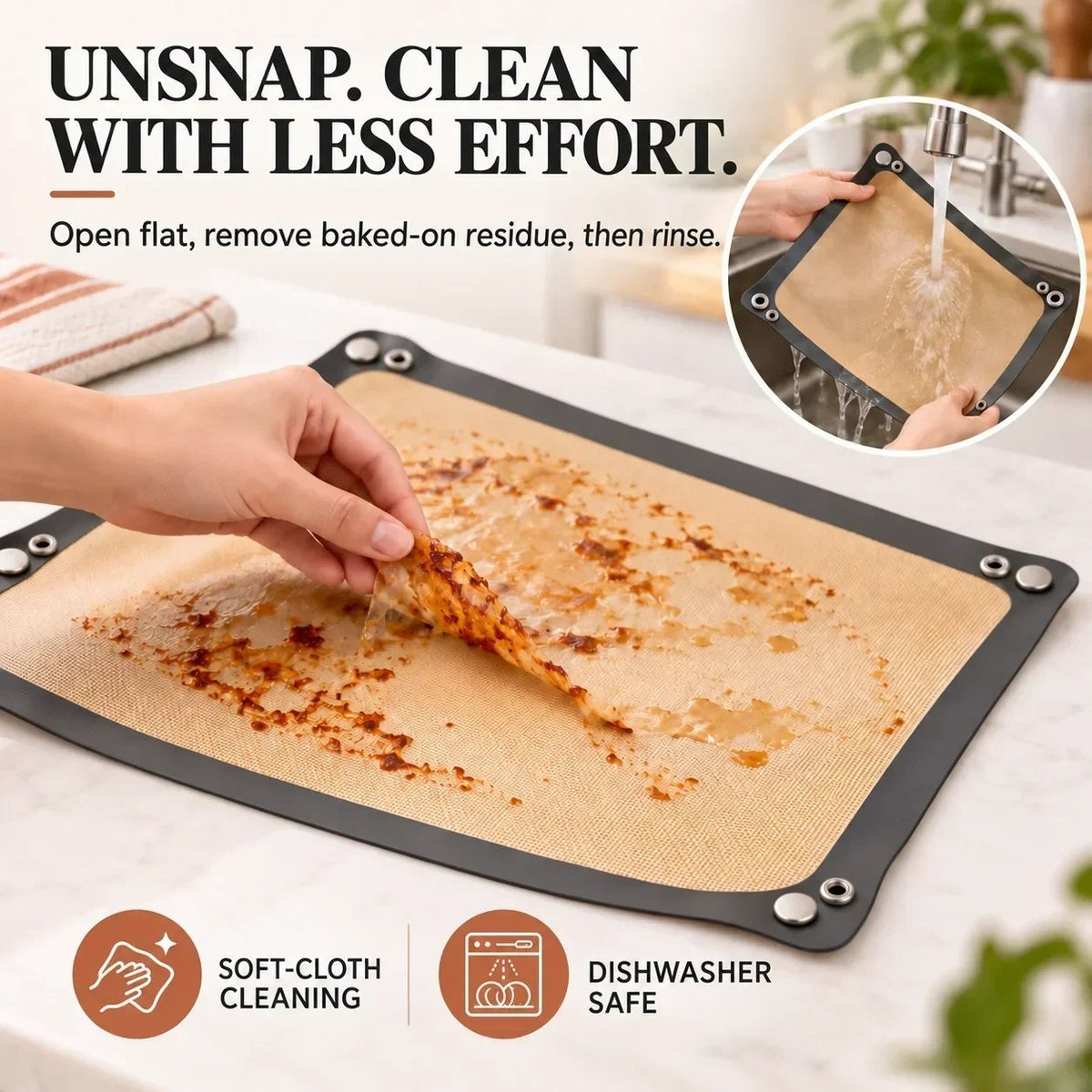 2-in-1 Foldable Silicone Baking Tray