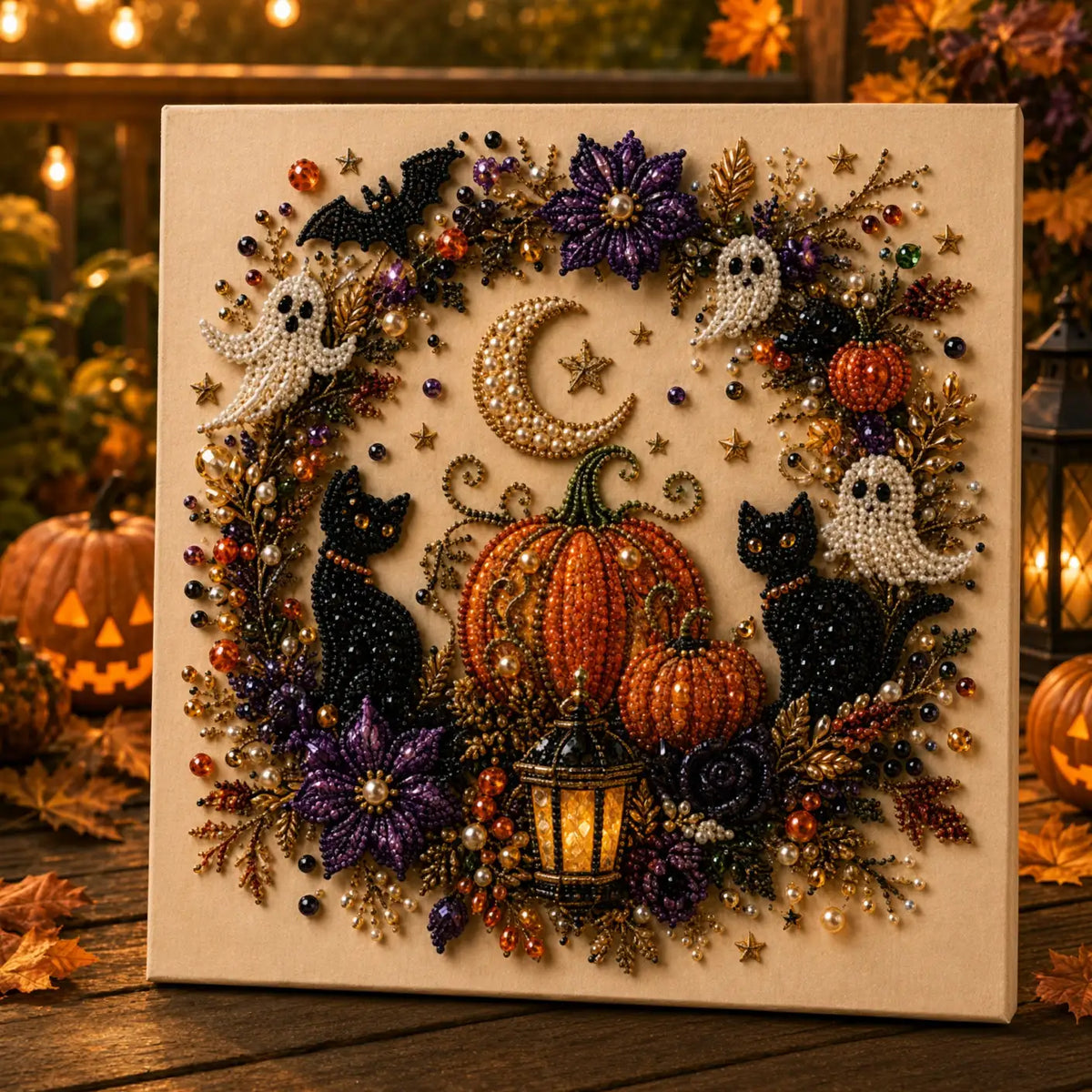 🎄🎃Halloween + Christmas Pearl Art DIY Kits