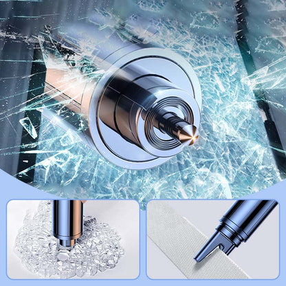 2-in-1 Emergency Car Window Breaker & Seatbelt Cutter With Test Glass