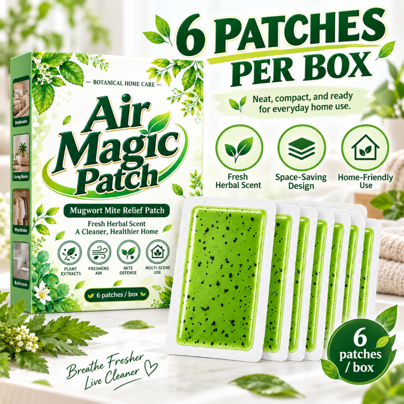 🌿Mugwort Mite Repellent Patches ✨Long‑Lasting Home Mite Deterrent Patch, Natural Herbal Mite Control for Closet Bed Sofa, 6 Patches Per Pack✨