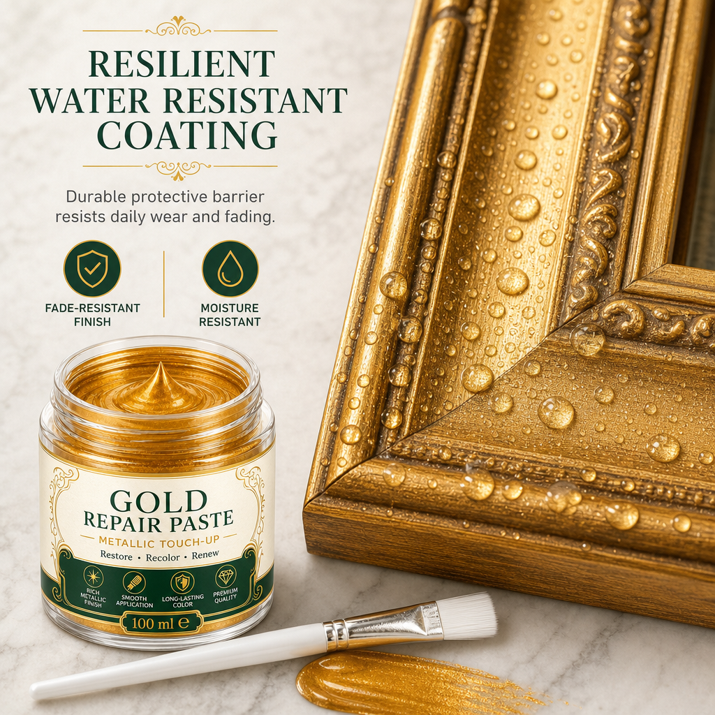 💥 Save 50%!Gold Metallic Repair Paste with Brush – Easy to Apply, Restore Shine & Make It Look Like New – No Professional Tools Needed! ✨🖌️