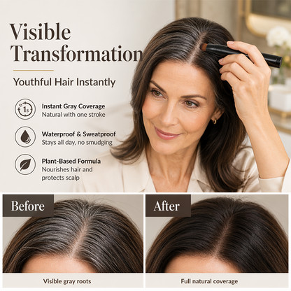 💇 50% OFF! ✏️ Instant Gray Cover Hair Pen – Quick touch-up & natural finish ✨