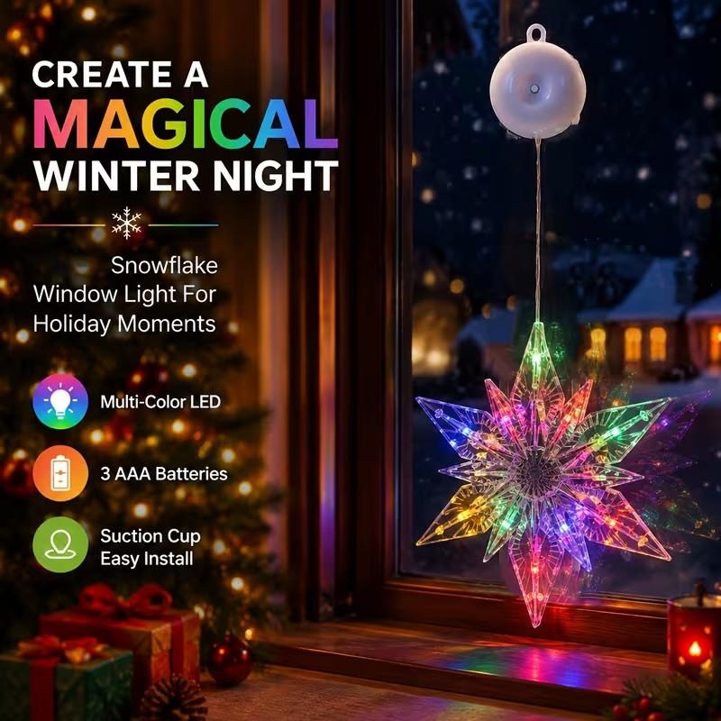 🔥LAST DAY 50% OFF🎄DIY Christmas Suction Lights❄️Multiple Shapes Available💡No Drill & No Residue🪟Reusable Holiday Window Ornament🪟Window Festive Home Party Decor
