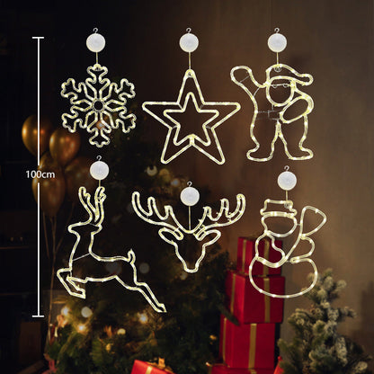 🔥LAST DAY 50% OFF🎄DIY Christmas Suction Lights❄️Multiple Shapes Available💡No Drill & No Residue🪟Reusable Holiday Window Ornament🪟Window Festive Home Party Decor