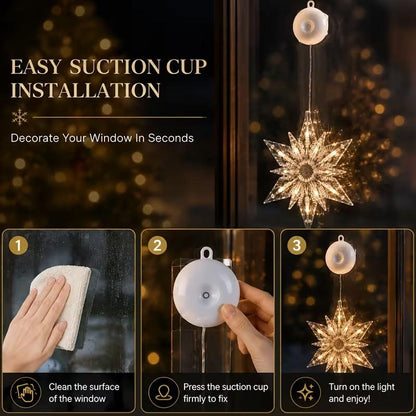 🔥LAST DAY 50% OFF🎄DIY Christmas Suction Lights❄️Multiple Shapes Available💡No Drill & No Residue🪟Reusable Holiday Window Ornament🪟Window Festive Home Party Decor