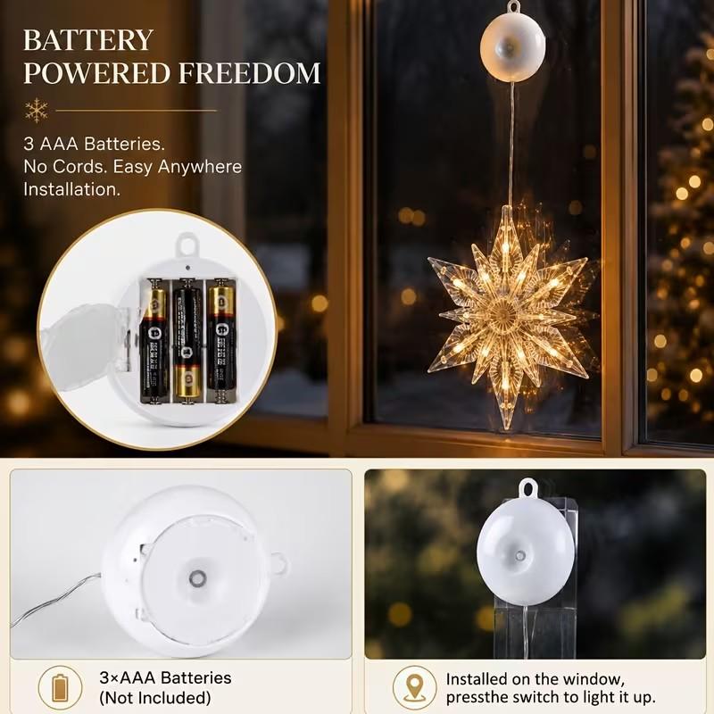 🔥LAST DAY 50% OFF🎄DIY Christmas Suction Lights❄️Multiple Shapes Available💡No Drill & No Residue🪟Reusable Holiday Window Ornament🪟Window Festive Home Party Decor